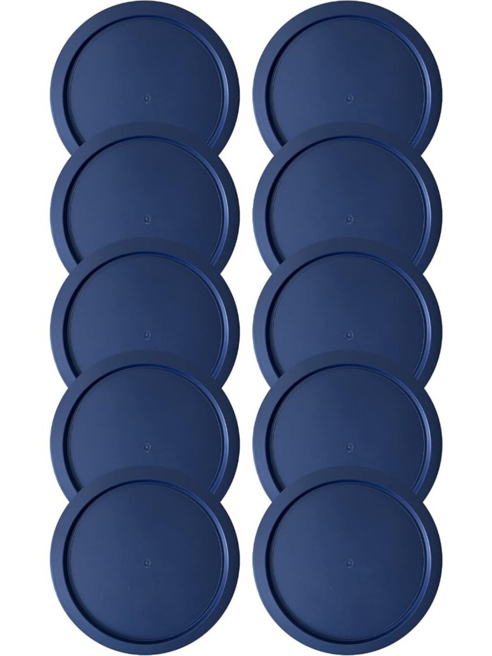 Airtight 6-Inch Plastic Lids for 4-Cup Glass Food Storage Containers - 10-Pack